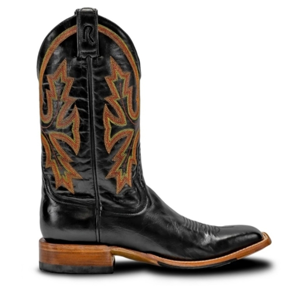 Rod Patrick Custom Black Florence Buffalo Leather Western Cowboy Boots - Picture 3 of 17
